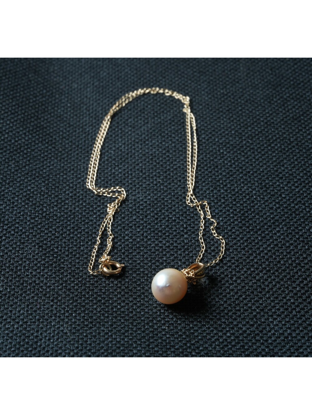 14K Solid Gold Cultured Pearl Pendant Necklace 16" Minimalist Fine Jewelry